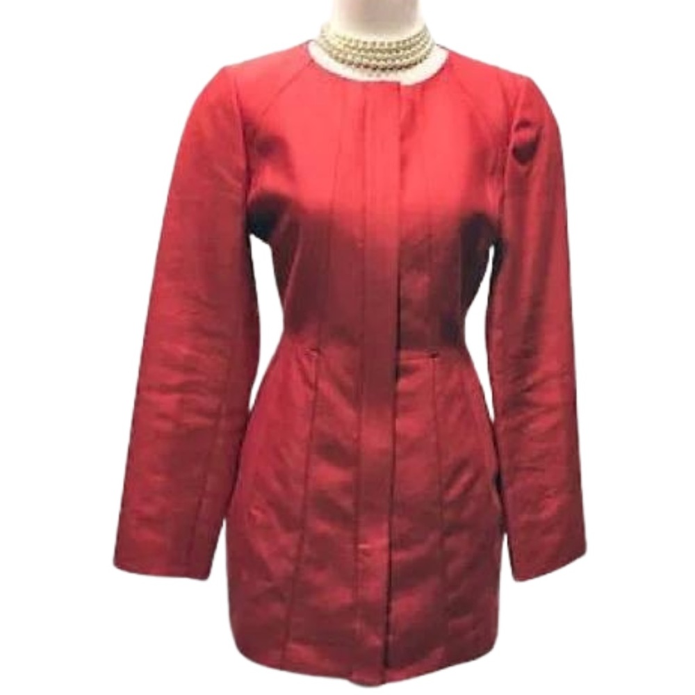 Banana Republic Retro Orange Two Way Zipper Long Sleeve Jacket - Picture 12 of 12